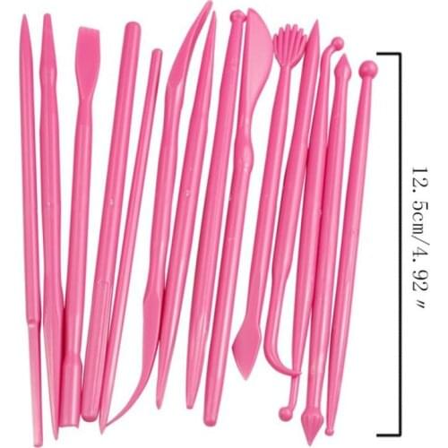 14pcs/set Plastic Clay Sculpting Set Cake Decorating Tools Set for Shaping Clay Playdough Tools Toys Polymer Modeling Clay Tools