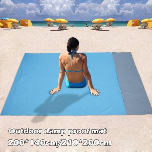 2M*1.4M Waterproof Beach Blanket Outdoor Portable Picnic Mat Camping Ground Mat Mattress Camping Camping Bed Sleeping Pad