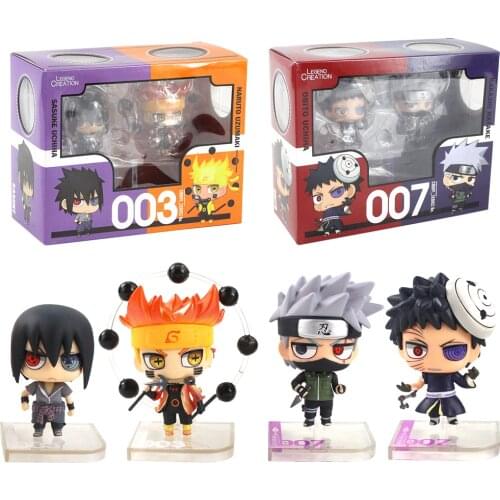 2Pcs/Lot 8CM Anime Cartoon Actopm Figures Japan Model Toys