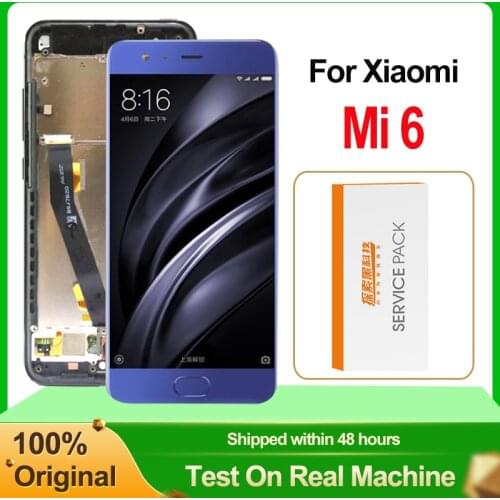 5.15" Original BROOWE For Xiaomi 6 Mi 6 Mi6 With Fingerprint LCD Display Screen With Frame + Touch Panel Screen Digitizer