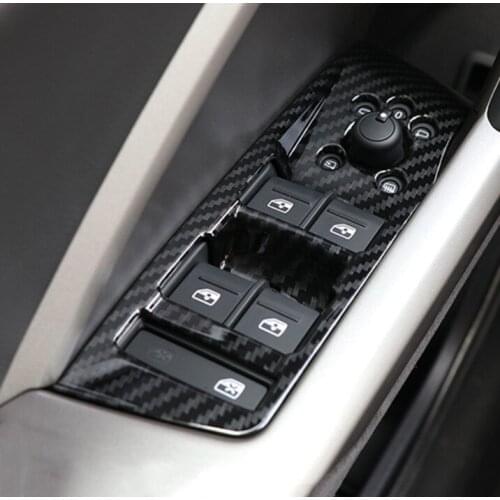 ABS Car Window Glass Lifting Buttons Frame Decoration Cover Trim 4Pcs For Audi Q3 2019 LHD Car Styling Door Armrest Panel Decals