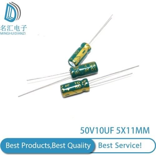 50pcs 10UF 50V10UF 5X11mm Aluminum Electrolytic Capacitor 50V10UF