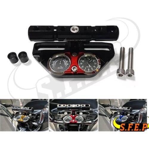 Motorcycle CNC Aluminum Fixed Thermometer With Multi Steering Wheel Support Rod For Honda PCX125 PCX150 ADV150 X-ADV750