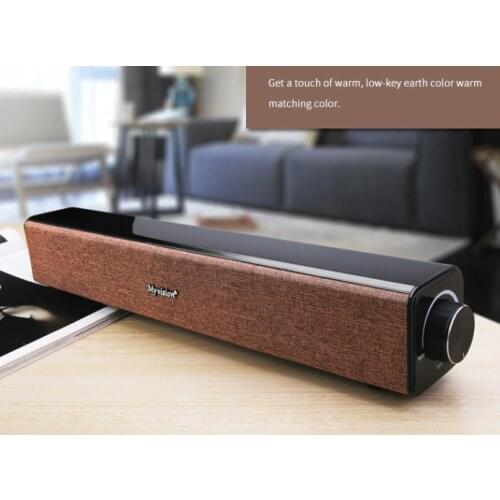 Bluetooth Boombox Subwoofer Speaker 20W Rechargeable Soundbar TV Subwoofer Bass Loudspeaker Portable Support TF Aux for Computer