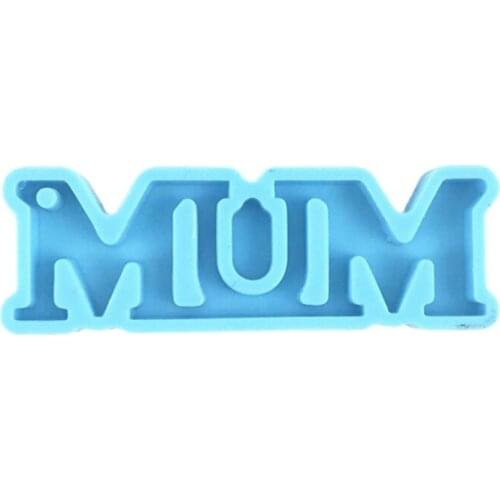 MUM Letters Keychain Epoxy Resin Mold Pendant Casting Silicone Mould DIY Crafts Ornaments Jewelry Home Decorations Casting N2UE