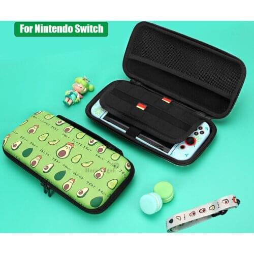 For Nintendo Switch Cute Fruit Storage Bag With Card Slot Carrying Portable Travel Case Shell With Shoulder Strap Lanyard For NS