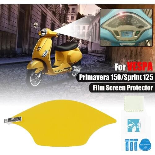 For VESPA Primavera 150 Sprint 125 Motorcycle Blu-Rry Cluster Scratch Protection Instrument Speedometer Film Screen Protector