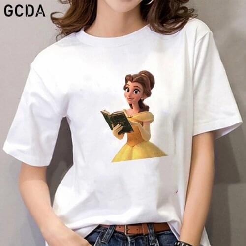 Beauty and the Beast Belle Princess 3D Printing T Shirt Women Graphic T-shirt Harajuku Tops Tee Cute Short Sleeve Female Tshirts