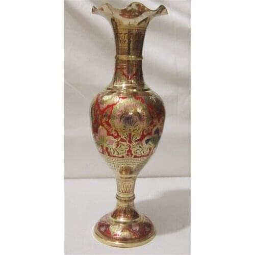India modern fashion decoration art crafts vase belly flat classical antique vase YZ3