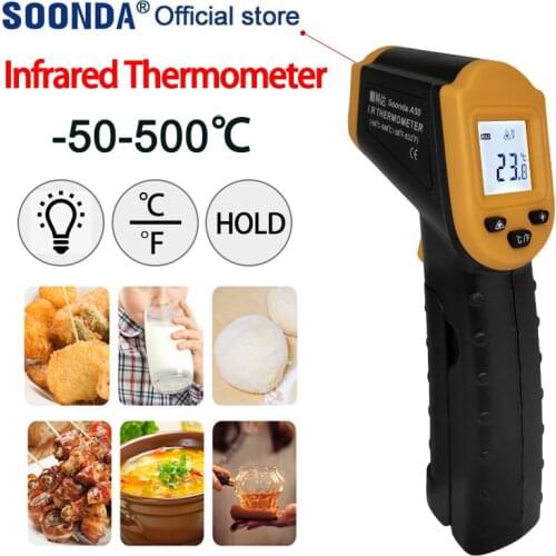 -50-500℃ Infrared Temperature Instrument Household IR Thermometer Industry Infrared Thermometer Kitchen Oil Baking Thermometer