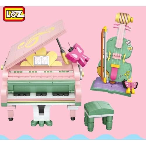 LOZ Friends Mini Blocks Juguetes Bloques Violin Piano DIY Model Girls Xmas Gifts Loz Building Bricks for Kids Educational Toys