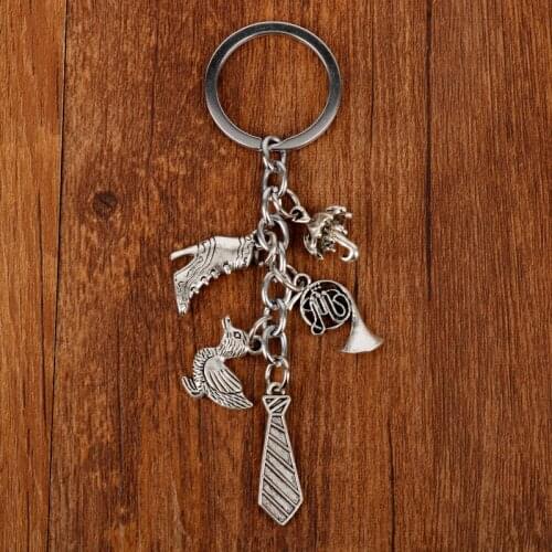 MQCHUN Fashion HIMYM How I Met Your Mother Umbrella Mother French Horn Tie Heel Shoe Car Keychain Key Ring Bag Charm Accessories