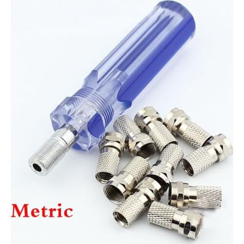 Set TV Cable F Connector Line Tools Do, Extrusion F Plug Power 10pcs F Joints Metric Boosters