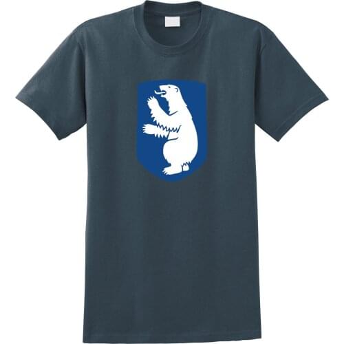 2019 New Fashion Casual Men T Shirt Novelty O-Neck Tops Greenland Coat of Arms Print T-Shirtmuscle Shirt