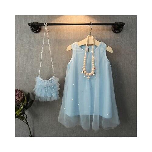 New Fashion Beautiful Cute Baby Flower Girl Princess Party Dress Bead Tulle Gown Fancy Wedding Dresses