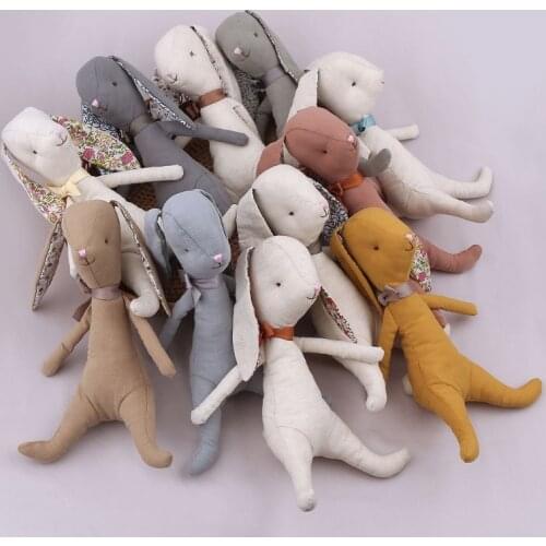 Baby Rabbit Stuffed Dolls Newborn Sleeping Plush Toy Appease Toy Infant Soothing Baby Photo Prop Gift Christmas Gift Home Decor