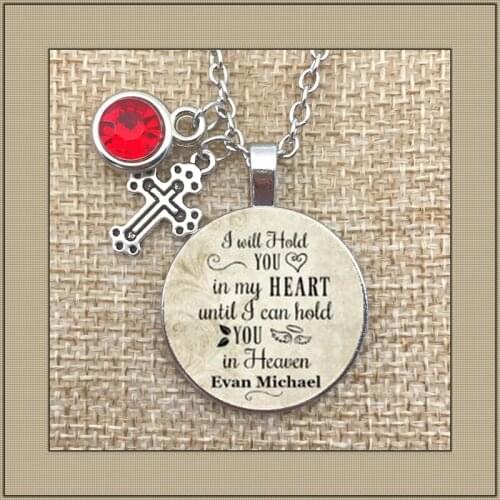 Lose the child, in memory, lose the baby, commemorate the necklace, I will hold you in my heart until I hold you in heaven