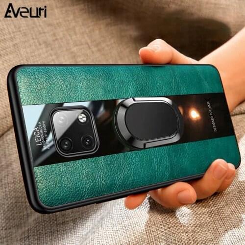 Luxury Car Holder PU Leather Phone Case For Huawei Mate 9 10 20 30 40 Pro 5G Nova 7i 7 8 SE Mate 10 20 Lite Pro 20X Cover Case