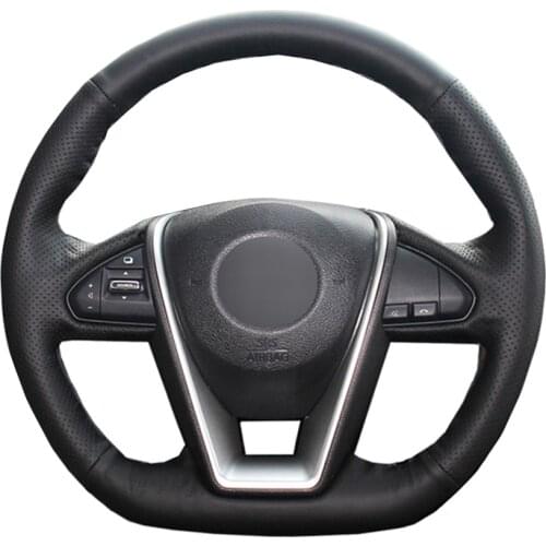 Hand Sew 18 Styles Car Steering Wheel Cover Wrap Cow Leather Suede For Nissan Lannia 2015 2016 2017 2018 Maxima 2016 2017 2018