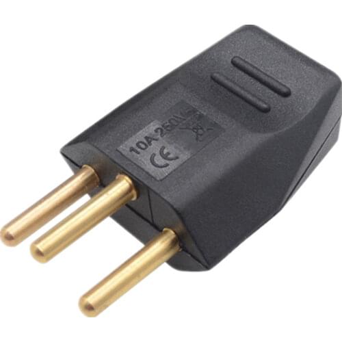 Switzerland Wiring Plug 10A250V Round 3 Pins Type J Removable Power Plug