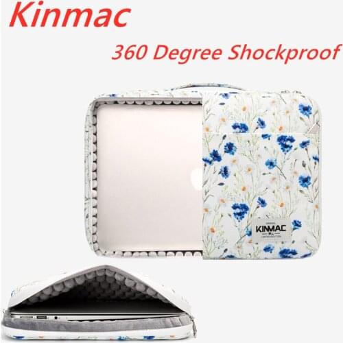 Kinmac Brand Laptop Bag 12,13,14,15,15.6, Lady Floral Briefcase Sleeve Case For Macbook Air Pro 13.3,15.4,Notebook,Dropship V079
