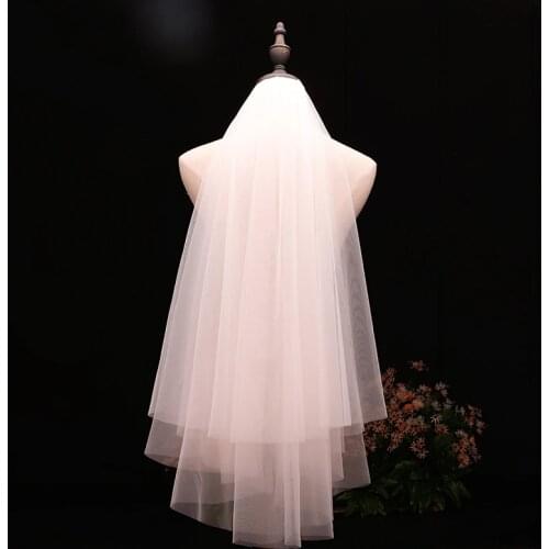 Wedding Veil Two Layers With Comb Bridal Veil White/Ivory Wedding Accessories Veu De Noiva EE5004