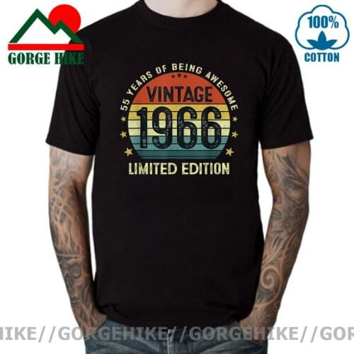 GorgeHike Vintage 1966 Limited Edition For Men Women 55 Years Old 55th Birthday T-Shirt Perfect Gift tee shirt Born in 1966 Tees