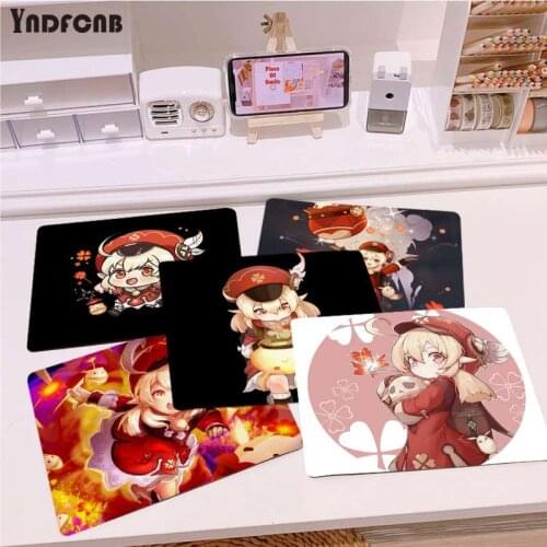 YNDFCNB In Stocked Klee Genshin Impact DIY Design Pattern Game mousepad Smooth Writing Pad Desktops Mate gaming mouse pad