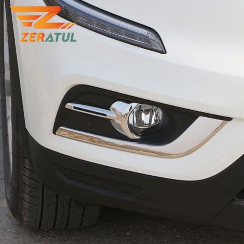Zeratul ABS Chrome Car Front Fog Lamps Cover Fog Lights Trim for Renault Koleos MK II Samsung QM6 2017 - 2020 Accessories