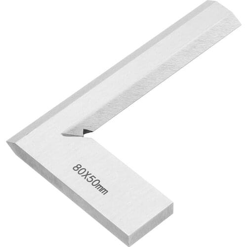 1pcs 80 x 50mm 63x40mm Stainless Steel 1 Bladed 90 Degree Angle Try Square Ruler Measuring Tools