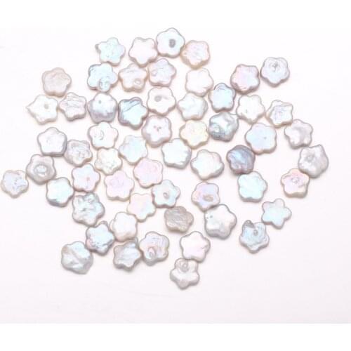 1pc High Quality Natural Freshwater Pearl Plum Blossom Bead Pink Purple Pearl Decoration Elegant Temperament Earring Necklace