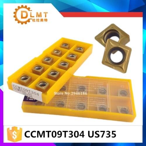 20pcs/Set DFUTE CCMT09T304 US735 Carbide milling & turning Indexable Milling Mill CNC Internal Turning Tools Tokarnyy