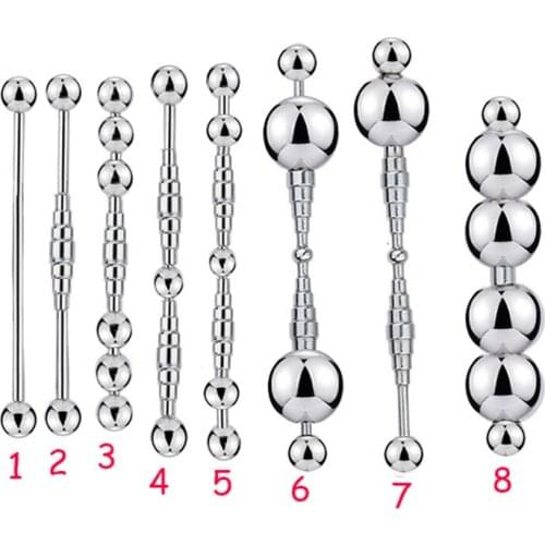 8 Size Choose Stainless Steel Penis Plug Urethral Dilator Sounding Penis Insert Sex Toys For Men Urethral Plug