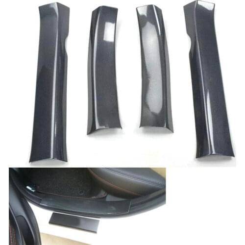 BBQ@FUKA 4PCS Decorative Carbon Fiber Car Door Sill Scuff Guard Protector Fit For 2014 Mazda 6 Atenza Car Syling Accessories