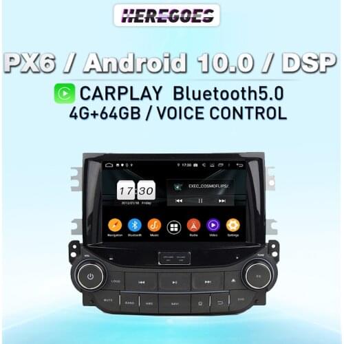 Carplay 720P PX6 DSP 8" Android 10.0 8Core 4G LTE Car DVD Player 4G car radio RDS autoradio GPS For Chevrolet Malibu 2013 - 2015