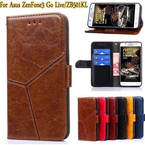 YeLun For Asus ZenFone3 Go Live Case Luxury PU Leather Case For Asus ZB501KL Wallet Cover Book Style Protection Back Cover