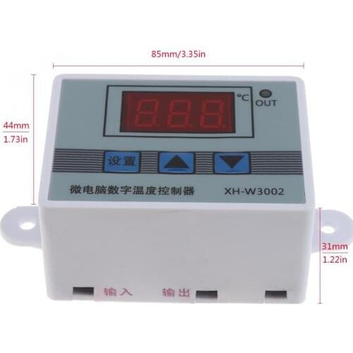 AC 110V-220V Digital LED Temperature Controller 10A Thermostat Thermostatic Control Switch with Probe Sensor