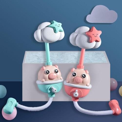 Baby Bath Toys Bathroom Shower Head Bathtub Electric Pig Shower Sprinkler Toy Baby Water Game Interactive Toys For Kids