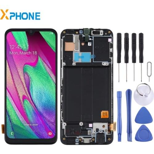 Phone Screen for Galaxy A40 TFT Material LCD Screen and Digitizer Full Assembly with Frame for Samsung Galaxy A40 SM-A405F
