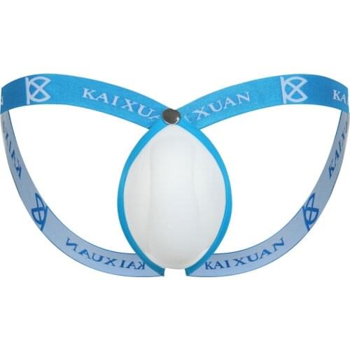 Mens Enlarged Penis Pad Swimsuit Briefs Underwear Inner Liner Bulge Pouch Open Butt Jockstrap Thong