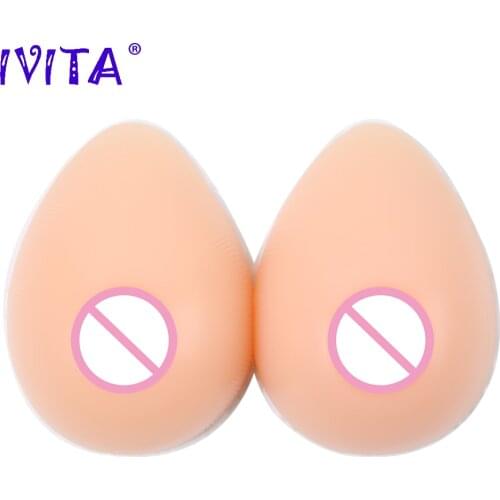 Send from US & China IVITA Artificial Silicone Breast Forms Fake Boobs Breasts Chest for Crossdresser Drag-Queen Mastectomy