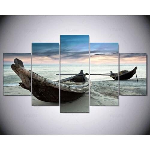 5 Piece The Ocean Ship Seascape Modern Home Wall Decor Canvas Picture Art HD Print Painting On Canvas For Home Decor ny-293