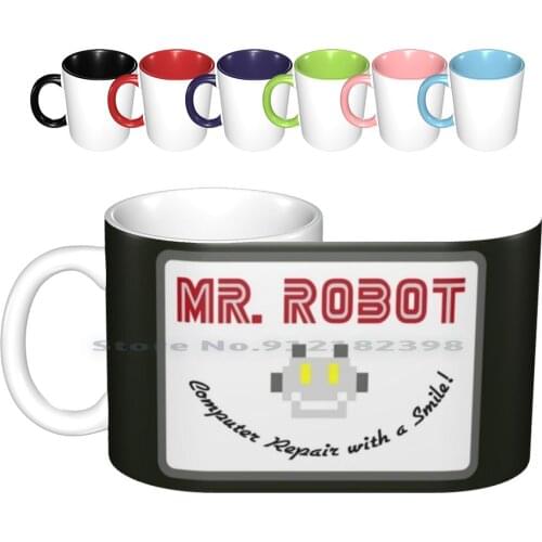 Mr Robot Ceramic Mugs Coffee Cups Milk Tea Mug Mr Robot Mr Robot Mr Robot Logo Mr Robot Cult Tv Film Retro Gaming Retro Retro