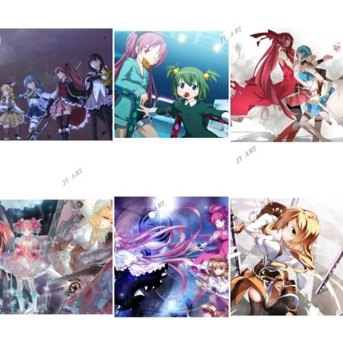 Puella Magi Madoka Magica Classic Anime Poster Retro Poster Canvas Painting Wall Decor Wall Art Picture Kids Bedroom Home Decor
