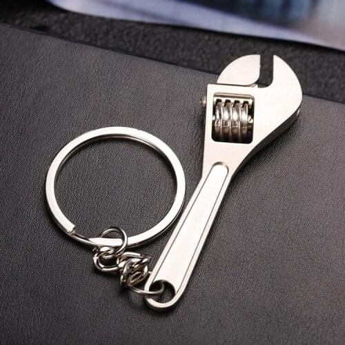 Metal Adjustable Wrench Key Buckle Originality Simulation Wrench Key Chain Key Ring Wedding Ceremony Favors W9113