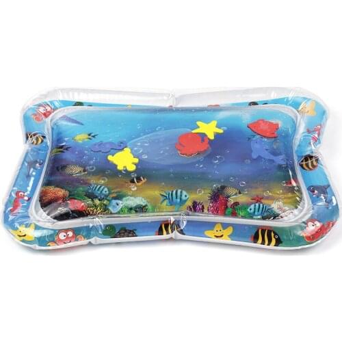 Inflatable Baby Water Mat Infant Tummy Time Playmat Toddler Fun Activity Play Center Support dropshipping