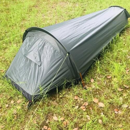 Single Person Camping Sleeping Bag Tent Portable Waterproof Tent Awning Lightweight Outdoor Survial Hiking Travel Sleeping Bag