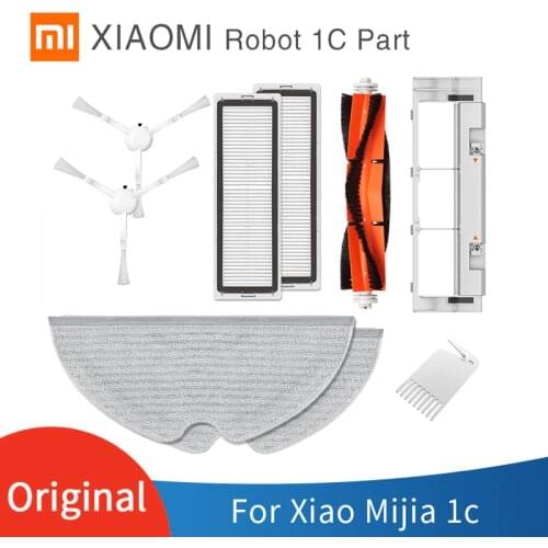 Original Xiaomi Mijia 1C sweeping and mopping robot vacuum cleaner accessory kit kit side roller HEPA filter main brush mop