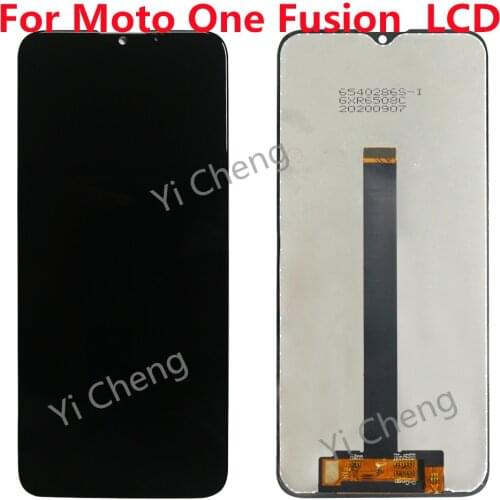 Original For Motorola One Fusion LCD xt2073-2 Display Touch Screen Digitizer Assembly with Frame For MOTO One Fusion Display
