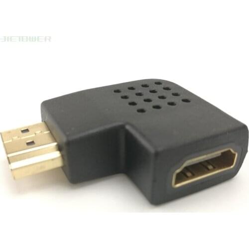 HDMI Adapter 90 Degree Right Angled HDMI A Male To Female Cable Coupler Adaptor For HDTV Wholesale 100pcs/lot